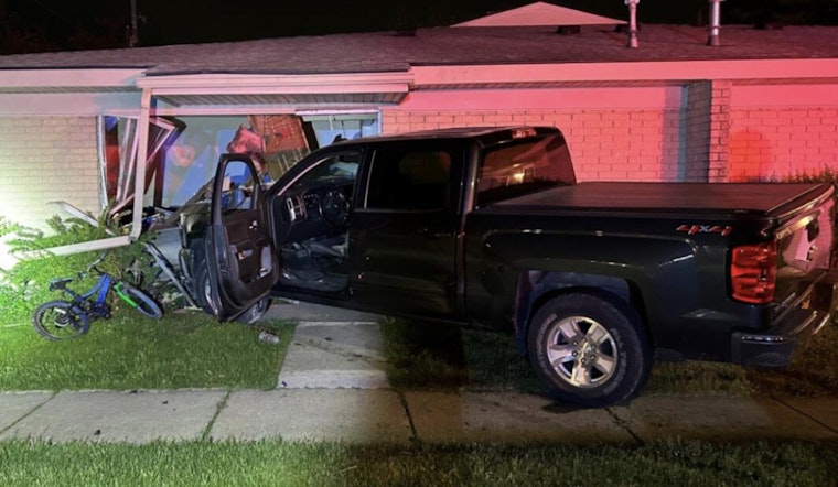 Truck Slams into Pontiac Apartment, Three Children Escape with Only Minor Injuries in Close Call