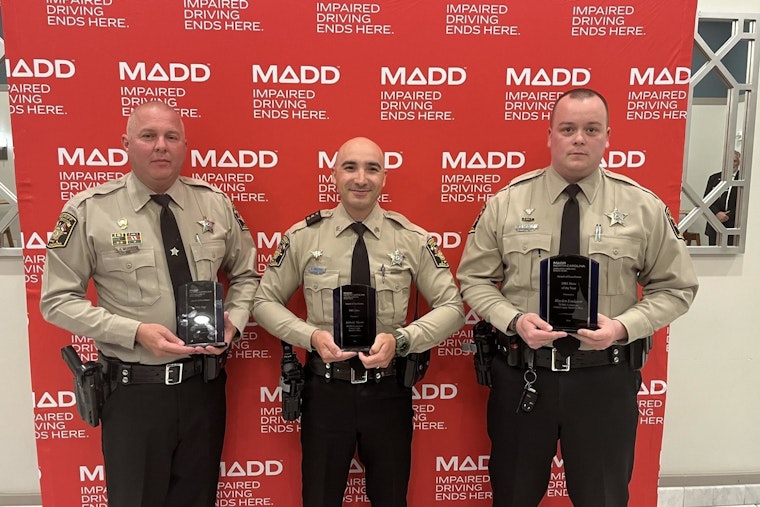 Union County Deputies Honored at MADD Awards for Excellence in Impaired Driving Enforcement