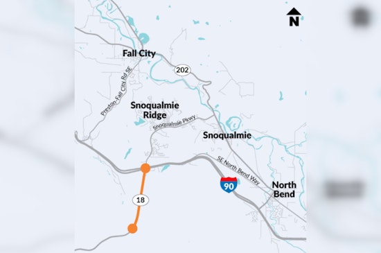 Upcoming SR 18 Closure Under I-90 Bridges in Bay Area for Interchange Construction May Affect Traffic