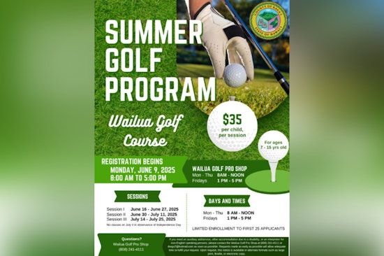 Wailua Golf Pro Shop Opens Registrations for 2025 Summer Fun Golf Program for Kids