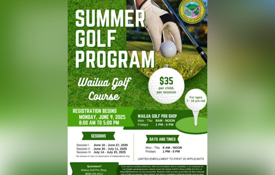 Wailua Golf Pro Shop Opens Registrations for 2025 Summer Fun Golf Program for Kids