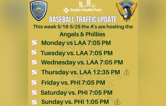 West Sacramento Braces for Heavy Traffic Amid A's Baseball Games and I-80 Construction Work