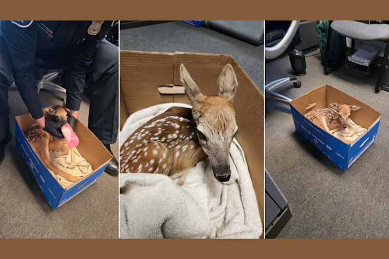 White Lake Township Officer Turns Wildlife Savior After Delivering Fawn Post-Collision in Oakland County