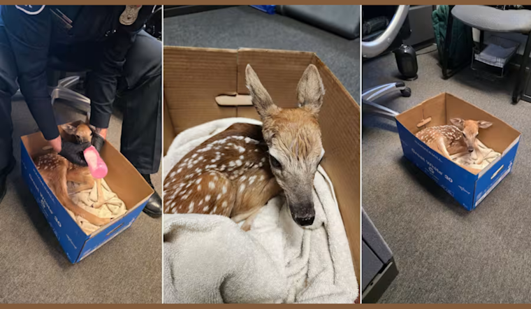 White Lake Township Officer Turns Wildlife Savior After Delivering Fawn Post-Collision in Oakland County
