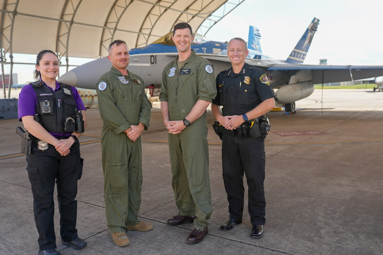 White Settlement Police Department Honors Marines with Commemorative Coins During Military Appreciation Month