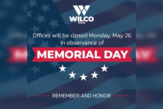 Williamson County Offices to Close for Memorial Day, Animal Shelter Remains Open for Adoptions
