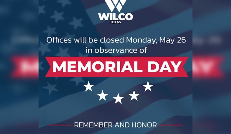 Williamson County Offices to Close for Memorial Day, Animal Shelter Remains Open for Adoptions