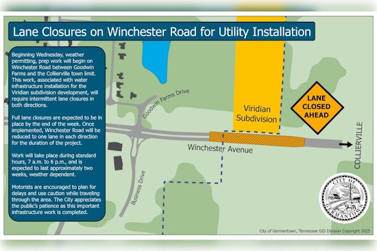 Winchester Road in Germantown Braces for Traffic Delays Amid Water Infrastructure Upgrades