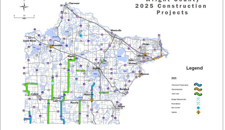 Wright County Announces Pavement Preservation Projects: Travel Delays Expected Starting June 2