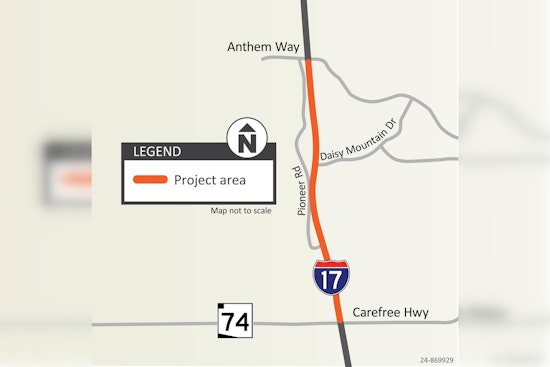 ADOT to Kickstart $15.1M Paving Project on I-17 Near Anthem Starting June 22