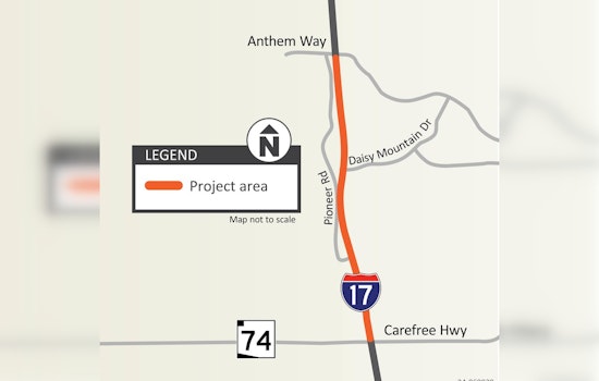 ADOT to Kickstart $15.1M Paving Project on I-17 Near Anthem Starting June 22