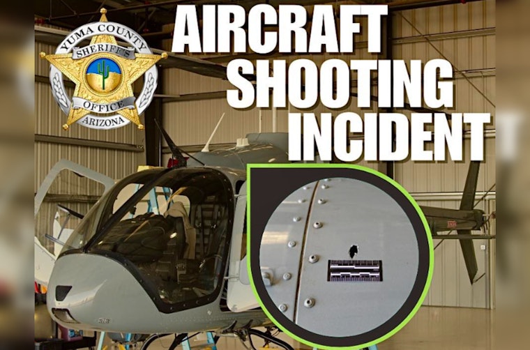 Arizona Man Arrested for Allegedly Shooting at Yuma County Sheriff's Helicopter