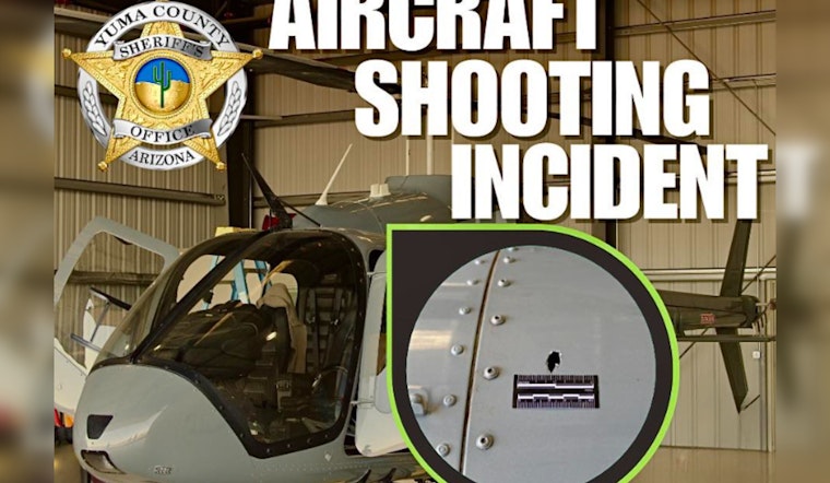 Arizona Man Arrested for Allegedly Shooting at Yuma County Sheriff's Helicopter
