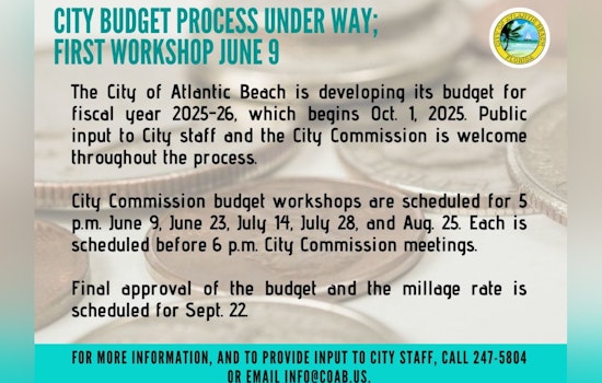 Atlantic Beach Opens Doors for Public Input on Upcoming 2025-26 Fiscal Year Budget