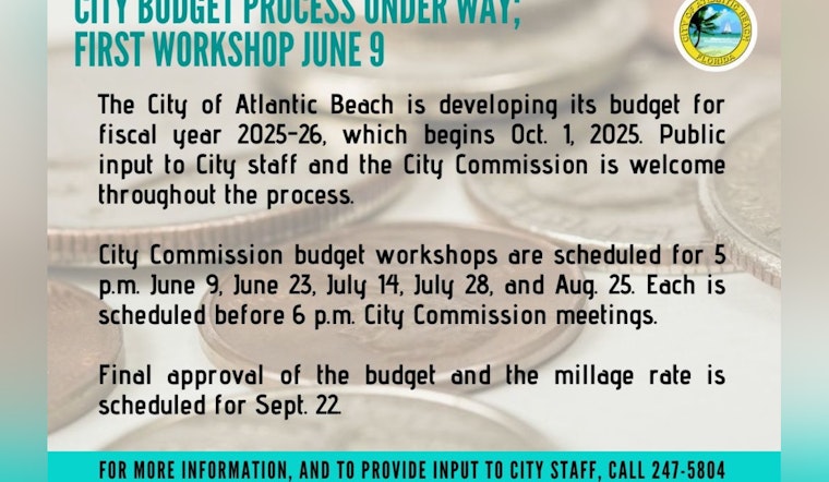 Atlantic Beach Opens Doors for Public Input on Upcoming 2025-26 Fiscal Year Budget