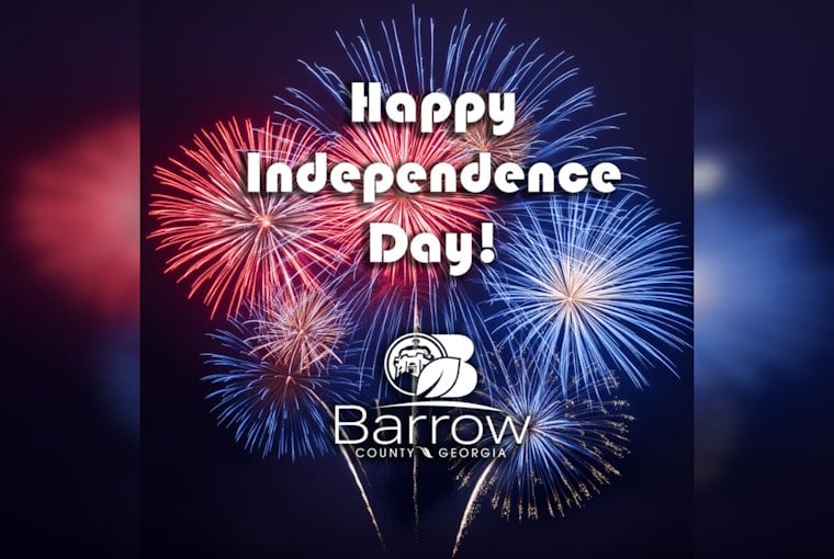 Barrow County Announces Office Closures and Available Services for Independence Day Celebrations