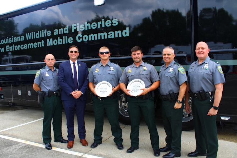 Baton Rouge Ceremony Honors Louisiana Agents Cupit and Lemoine with 2024 Conservation Officers of the Year Award