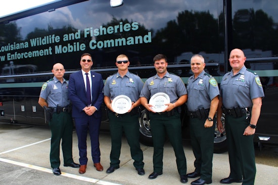 Baton Rouge Ceremony Honors Louisiana Agents Cupit and Lemoine with 2024 Conservation Officers of the Year Award