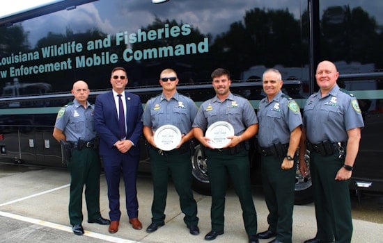 Baton Rouge Ceremony Honors Louisiana Agents Cupit and Lemoine with 2024 Conservation Officers of the Year Award