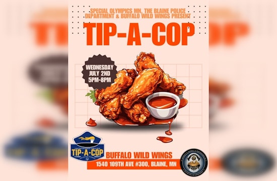Blaine Police Swap Handcuffs for Aprons to Support Special Olympics at Local Buffalo Wild Wings Charity Event