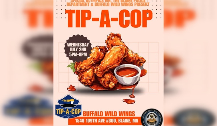 Blaine Police Swap Handcuffs for Aprons to Support Special Olympics at Local Buffalo Wild Wings Charity Event