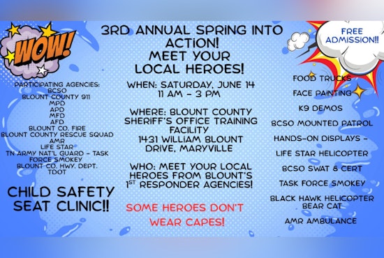 Blount County Sheriff's Office Hosts 3rd Annual "Spring Into Action" Event to Connect Community with First Responders