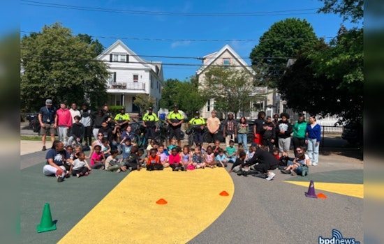 Boston Officers Teach Bike Safety at Roosevelt School's Event in Hyde Park