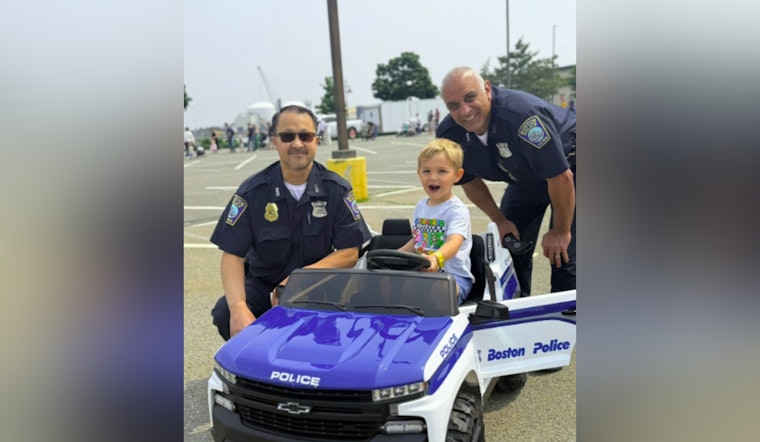 Boston Police Bond with Youngsters at Charlestown Touch-a-Truck Event