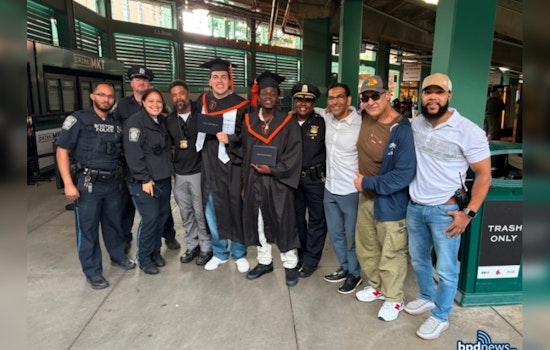 Boston Police Celebrate Brighton High Graduates of BPD Pathway Program at Fenway Park