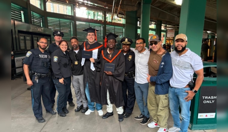 Boston Police Celebrate Brighton High Graduates of BPD Pathway Program at Fenway Park