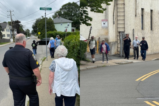 Boston Police Lace Up for Community Walk with Locals to Foster Bonds and Promote Health