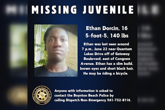 Boynton Beach Community Rallies in Search for Missing Teenager Ethan Dorcin