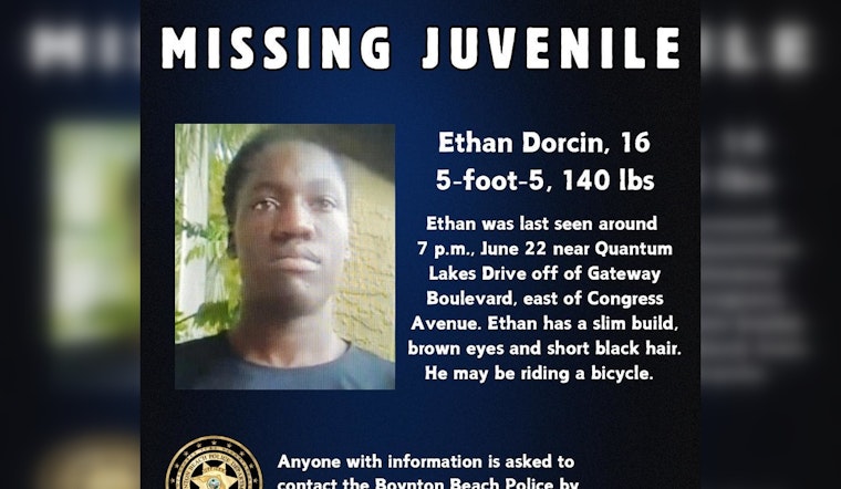 Boynton Beach Community Rallies in Search for Missing Teenager Ethan Dorcin