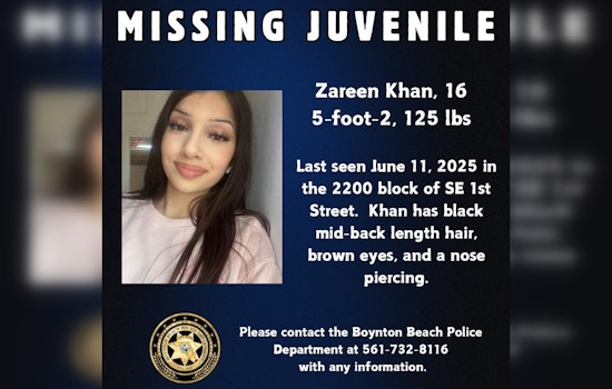 Boynton Beach Police and Community Rally in Search for Missing Teen Zareen Khan