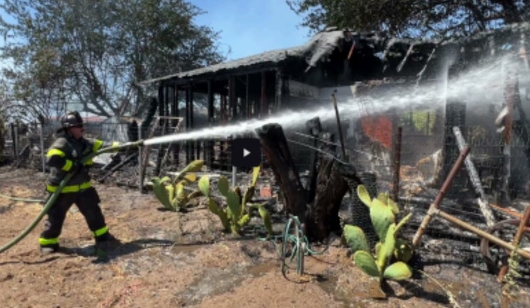 Brentwood Wildfire Damages Structures and Displaces Residents, Over 70 Firefighters Respond