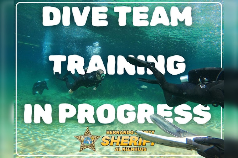Brooksville Residents Notified of Routine Dive Team Training by Hernando County Sheriff's Office