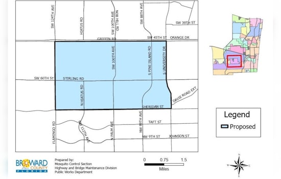 Broward County to Launch Mosquito Control Spraying in Cooper City and Davie to Combat Spread of Tropical Diseases