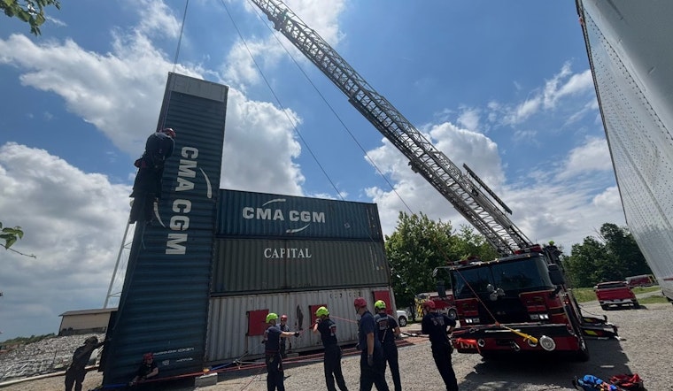 Brownsburg and Pittsboro Fire Departments Collaborate on Rope Rescue Training Exercise