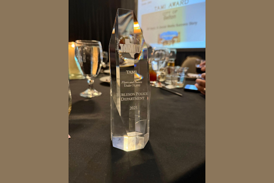 Burleson PD Triumphs with Two TAMI Awards for Innovative Community Outreach in Texas