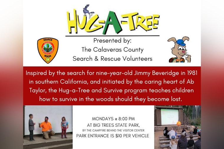 Calaveras Big Trees State Park Revives Hug A Tree Program to Teach Kids Vital Survival Skills