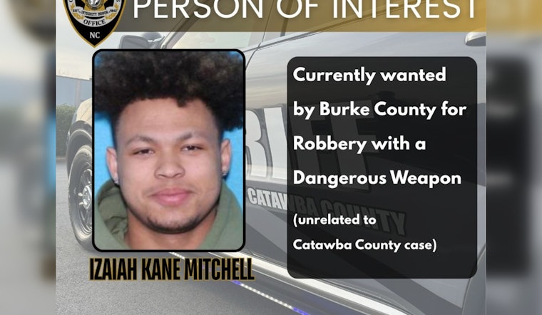 Catawba County Sheriff's Office Seeks Public's Help to Locate Person of Interest in Morganton Mass Shooting
