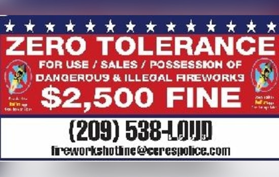 Ceres Police Enforce Zero-Tolerance on Illegal Fireworks with Up to $2,500 Fines