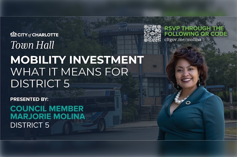 Charlotte Councilwoman Marjorie Molina to Host Town Hall on Transit and Planning in East Charlotte