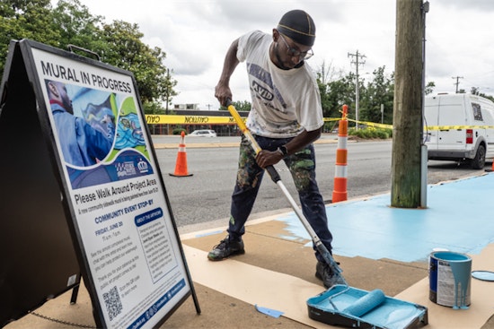 Charlotte Unveils First Sidewalk Mural to Educate on Stormwater Pollution by Local Artist Jamil Dyair Steele