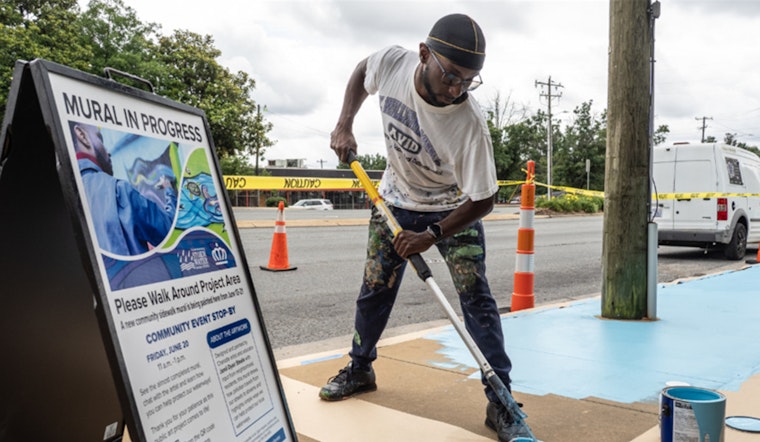 Charlotte Unveils First Sidewalk Mural to Educate on Stormwater Pollution by Local Artist Jamil Dyair Steele