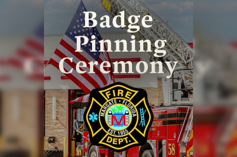 Class 24-02 Firefighters Elevated to Full Duty After Badge Pinning Ceremony in Margate