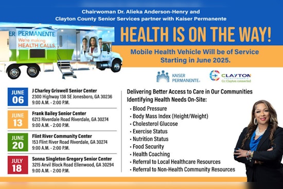 Clayton County Launches "Health is on the Way" Mobile Healthcare Service for Seniors with Kaiser Permanente