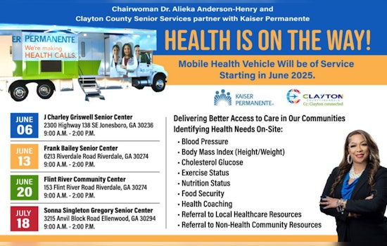 Clayton County Launches "Health is on the Way" Mobile Healthcare Service for Seniors with Kaiser Permanente