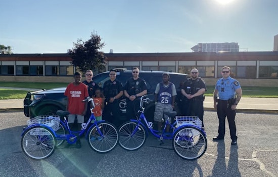 Coon Rapids Police and Toys 4 Joy Partner Up to Gift New Tricycles to Local Brothers in Need