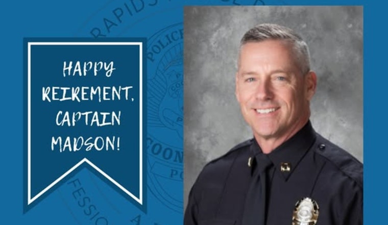 Coon Rapids Police Department Salutes Captain Brady Madson on His Retirement After 33 Years of Service